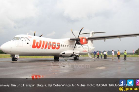 Runway Tanjung Harapan Bagus, Uji Coba Wings Air Mulus - JPNN.COM