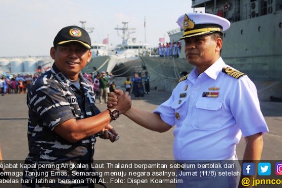 Dua Kapal Perang AL Thailand Tinggalkan Indonesia - JPNN.COM