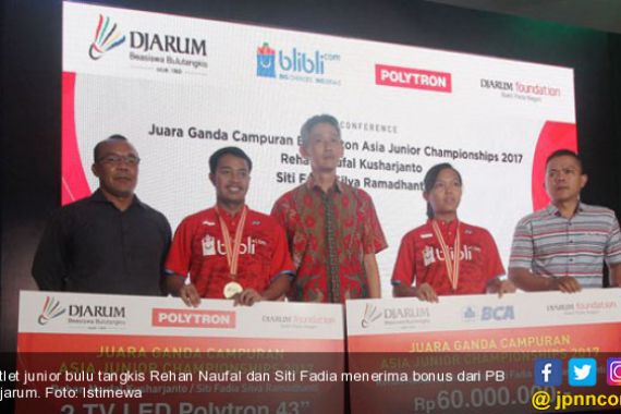 PB Djarum Guyur Bonus Untuk Rehan dan Fadia - JPNN.COM