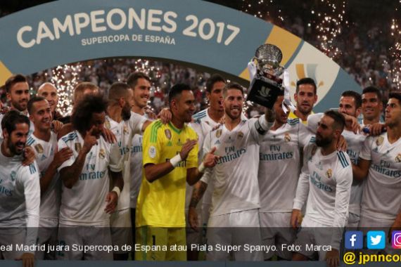 Detik-Detik Perayaan Real Madrid Juara Piala Super Spanyol - JPNN.COM