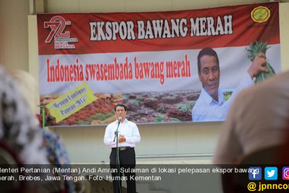 Ekspor Bawang Merah Ke Thailand, Mentan: Indonesia Balikan Keadaan - JPNN.COM