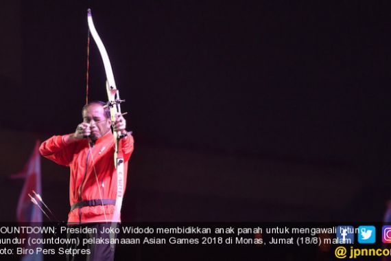 Bismillah, Anak Panah Pak Jokowi Awali Countdown Asian Games 2018 - JPNN.COM