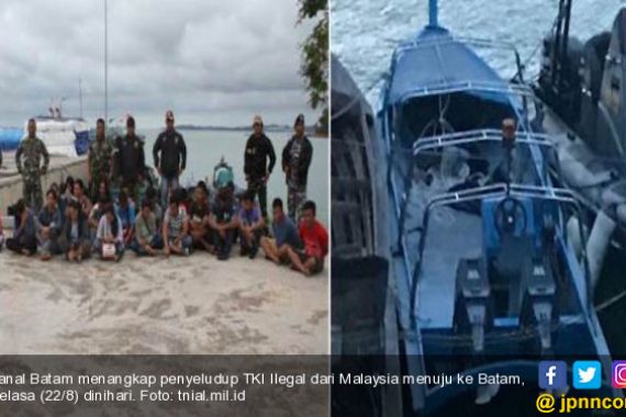Seludupkan TKI Ilegal dari Malaysia, Speedboat Tanpa Nama Diamankan Lanal Batam - JPNN.COM