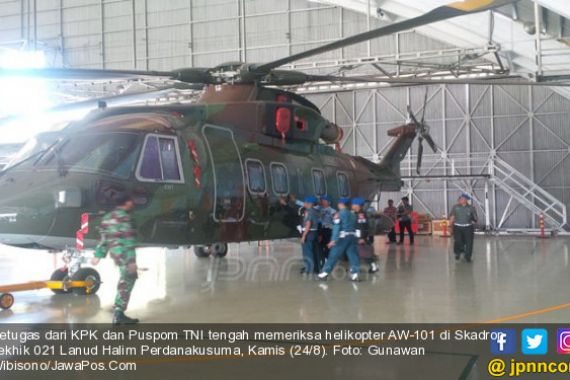 KPK, Puspom TNI dan Tim Independen Teliti Fisik Helikopter Berbau Rasuah - JPNN.COM