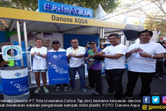 Danone Aqua Kampanyekan Daur Ulang Sampah Botol Plastik di Bali Marathon 2017 - JPNN.COM