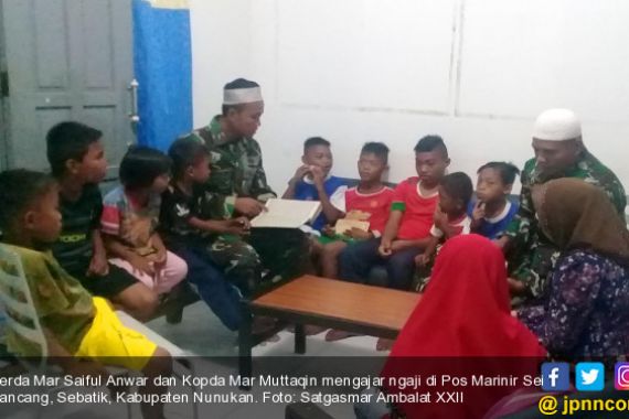 Kisah 2 Marinir Mengajar Ngaji di Perbatasan Indonesia-Malaysia - JPNN.COM