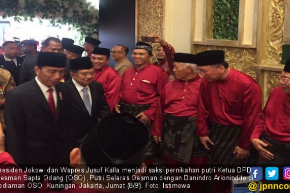 Jokowi-JK Saksi Pernikahan Putri OSO - JPNN.COM
