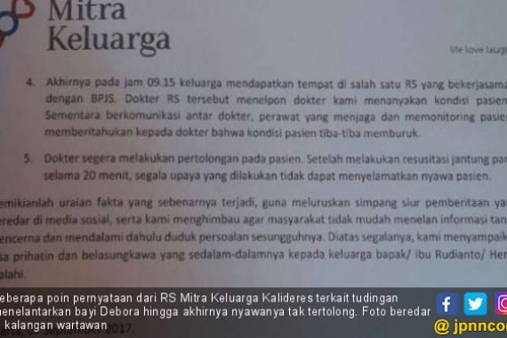 Sanksi untuk RS Mitra Keluarga Kalideres Harus Dijalankan - JPNN.COM