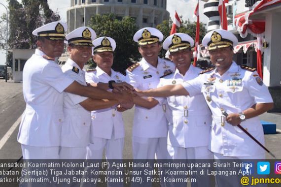 Tiga Jabatan Komandan Unsur Satkor Armatim Diserahterimakan - JPNN.COM