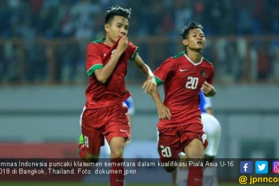 Penampakan Klasemen Grup G Kualifikasi Piala Asia U-16 2018 - JPNN.COM