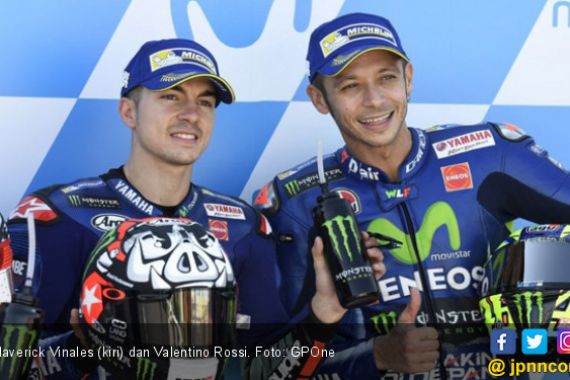 Maverick Vinales dan Valentino Rossi Bikin Garasi Pecah - JPNN.COM