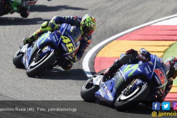 Penderitaan Valentino Rossi saat Balapan MotoGP Aragon - JPNN.COM