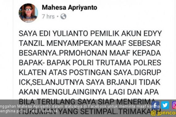 Hina Polisi di Facebook, Eddy Tanzil Dibekuk - JPNN.COM