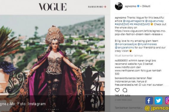 Setelah Hollywoodlife, Agnez Mo Masuk Majalah Vogue Amerika - JPNN.COM