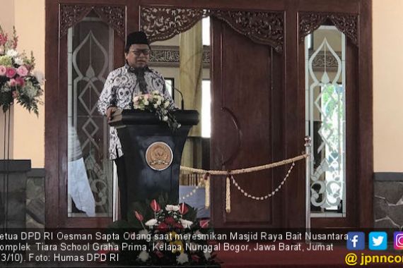 Oesman Sapta Apresiasi Pembangunan Masjid Bait Nusantara - JPNN.COM