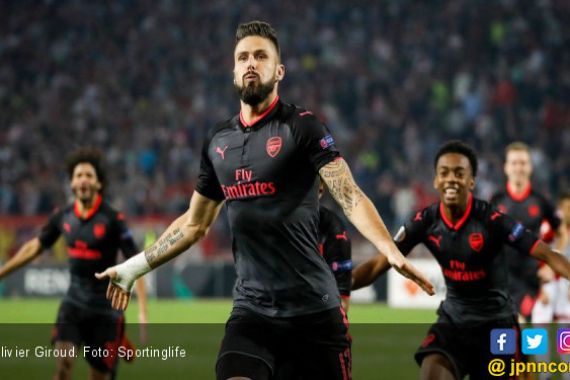 Gol Fantastis Giroud Bawa Arsenal Menang di Liga Europa - JPNN.COM