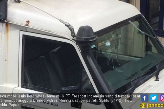 Angkut Brimob Usai Patroli, Mobil LWB Freeport Ditembaki - JPNN.COM