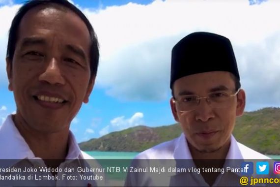 Presiden Jokowi-Tuan Guru Pamer Pesona Mandalika Lewat Vlog - JPNN.COM