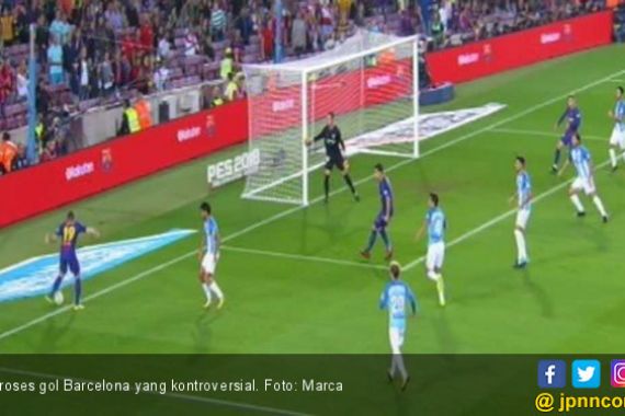 Gol Kontroversial Warnai Laga Barcelona vs Malaga - JPNN.COM