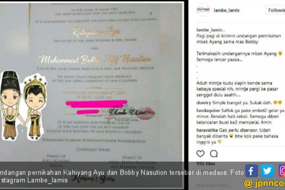 Seperti ini Undangan Pernikahan Kahiyang Ayu-Bobby Nasution - JPNN.COM