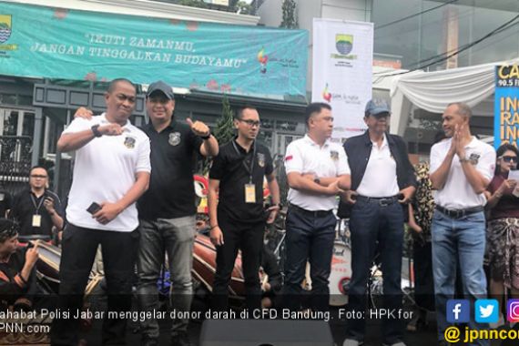 Sahabat Polisi Jabar Dapat 100 Kantong Darah di CFD Bandung - JPNN.COM
