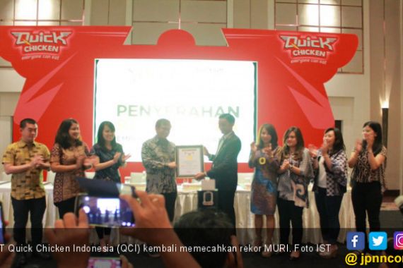 Buka 50 Gerai Secara Serentak, QCI Dapat Rekor MURI - JPNN.COM