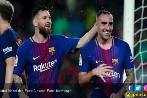 2 Gol Alcacer Antar Barcelona Menang di Laga ke-600 Messi - JPNN.COM