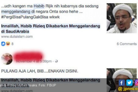 Gara-gara Foto Editan, Habib Rizieq Disebut Menggelandang - JPNN.COM