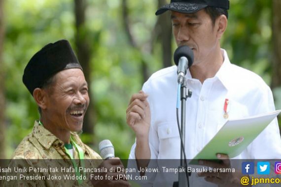 Kisah Unik Petani tak Hafal Pancasila di Depan Jokowi - JPNN.COM