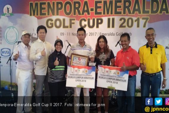 Rizchy-Rivani Juara Menpora-Emeralda Golf Cup 2017 - JPNN.COM