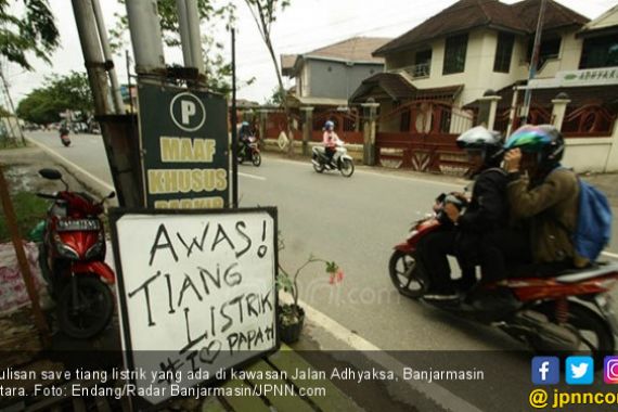 Save Tiang Listrik Tenar, Sudah Sampai ke Banjarmasin, Ha Ha - JPNN.COM