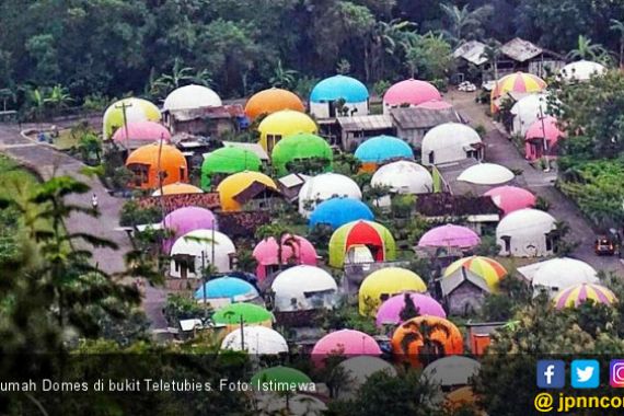 Sensasi Omah Domes Pelangi dari Atas Bukit Teletubbis - JPNN.COM