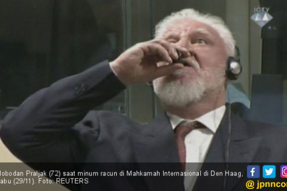 Pembantai Muslim Bosnia Bunuh Diri di Mahkamah, Nih Videonya - JPNN.COM