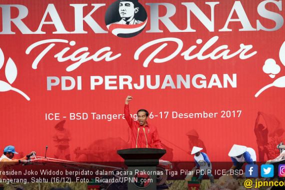 Hadiri Rakor 3 Pilar PDIP, Jokowi Pamer Infrastruktur - JPNN.COM