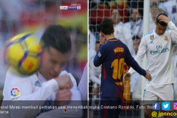 Tembak Muka Ronaldo, Lionel Messi Tunjukkan Perhatian - JPNN.COM