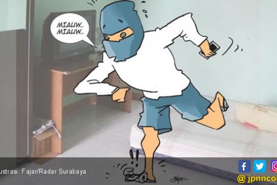 Ha Ha Ha... Maling Ponsel Bengep Gara-gara Injak Kaleng Susu - JPNN.COM