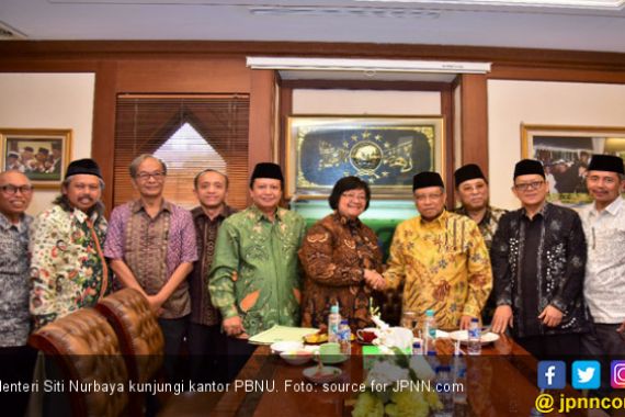 Boyong Jajaran Eselon I, Menteri Siti Kunjungi PBNU - JPNN.COM
