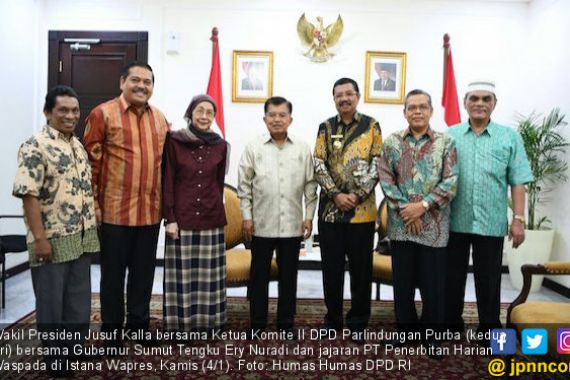 Ketua Komite II DPD dan Gubernur Sumut Bertemu Wapres JK - JPNN.COM