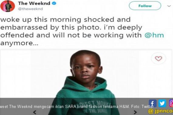 The Weeknd Hingga King James Kecam Iklan SARA H&M - JPNN.COM