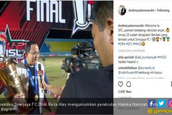 Hamka Hamzah Pakai Jersey Nomor 23 di Sriwijaya FC - JPNN.COM