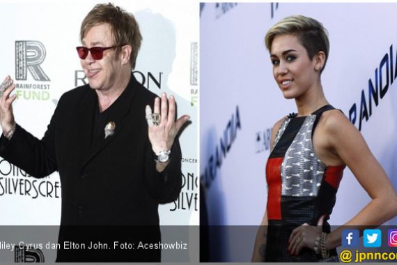 Kolaborasi Miley Cyrus-Elton John Bakal Ramaikan Grammy 2018 - JPNN.COM