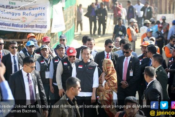 Bersama Jokowi, BAZNAS Serahkan Bantuan ke Pengungsi Myanmar - JPNN.COM