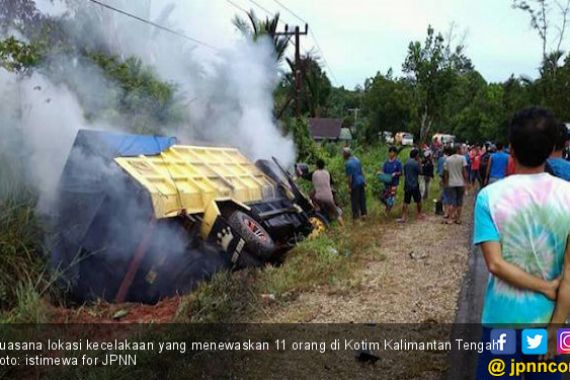 Kecelakaan Maut di Kotim, 11 Nyawa Melayang - JPNN.COM
