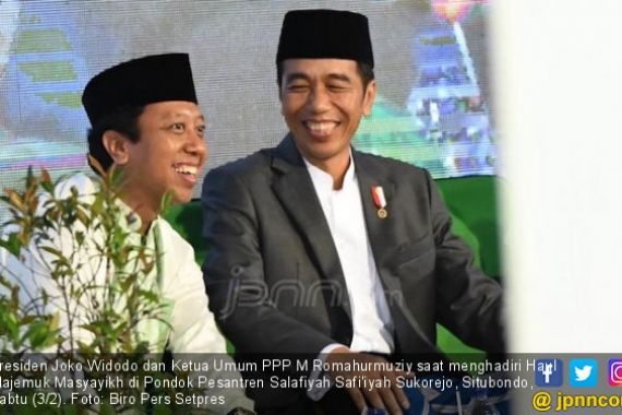 Di Acara PPP, Jokowi Kembali Sebut Romy Cocok Jadi Cawapres - JPNN.COM