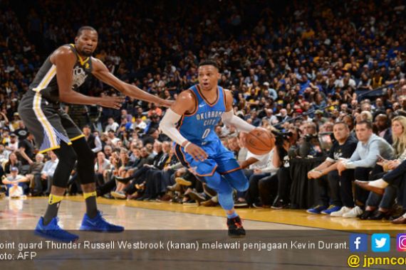 Thunder Sikat Warriors di Oracle Arena - JPNN.COM