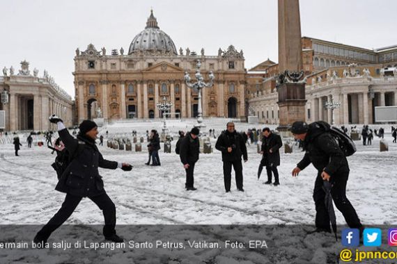 Begini Wajah Roma Usai Hujan Salju Terlebat - JPNN.COM