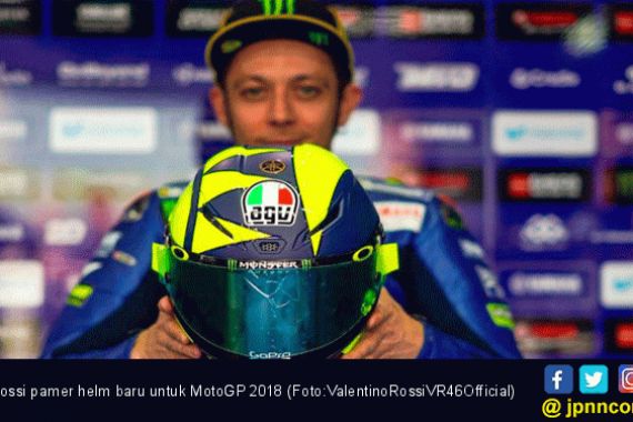 Helm Terbaru Valentino Rossi Tampak Sederhana, Tapi.. - JPNN.COM