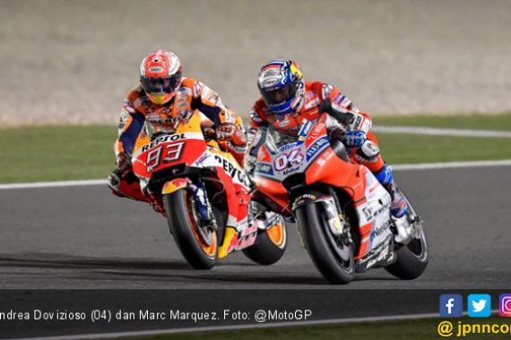 Dovizioso Kaget Lihat Marquez Langsung Gila di MotoGP Qatar - JPNN.COM
