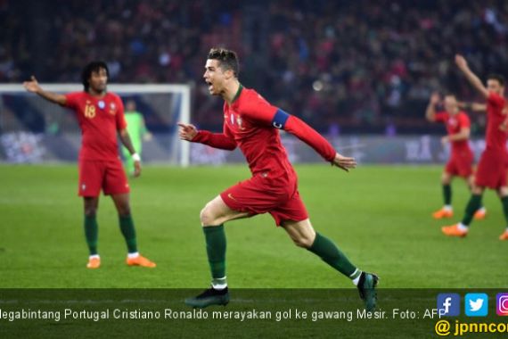 Mohamed Salah 1 , Ronaldo 2 Gol, Portugal vs Mesir Dramatis - JPNN.COM