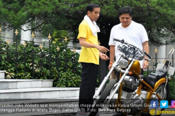 Airlangga Demen Chopper Kuning Emas Milik Jokowi - JPNN.COM